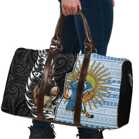 New Zealand Argentina Rugby Travel Bag 2025 Los Pumas All Black Together - Polynesian Pride