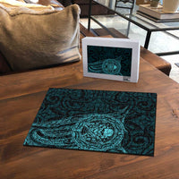 New Zealand Skull Darts Puzzle Aotearoa Maori Chest Tattoo Stylized Teal - Polynesian Pride