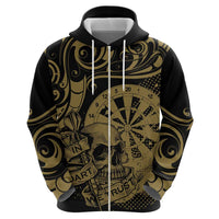 New Zealand Darts Hoodie Skull In Dart We Trust Maori Pattern LT14 - Polynesian Pride