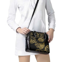 New Zealand Darts Shoulder Handbag Skull In Dart We Trust Maori Pattern - Polynesian Pride