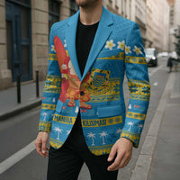 Tuvalu Christmas Blazer Cute Santa Manuia te Kilisimasi - Polynesian Pride