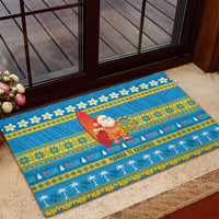 Tuvalu Christmas Rubber Doormat Cute Santa Manuia te Kilisimasi LT14 - Polynesian Pride
