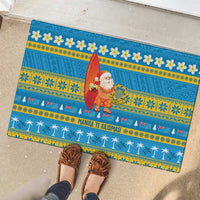 Tuvalu Christmas Rubber Doormat Cute Santa Manuia te Kilisimasi LT14 - Polynesian Pride