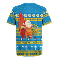 Tuvalu Christmas Rugby Jersey Cute Santa Manuia te Kilisimasi LT14 - Polynesian Pride