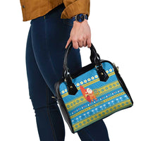Tuvalu Christmas Shoulder Handbag Cute Santa Manuia te Kilisimasi - Polynesian Pride