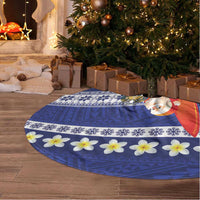 Nauru Christmas Tree Skirt Cute Santa Coat Of Arms Merry Xmas LT14 - Polynesian Pride