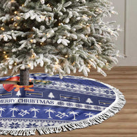 Nauru Christmas Tree Skirt Cute Santa Coat Of Arms Merry Xmas LT14 - Polynesian Pride