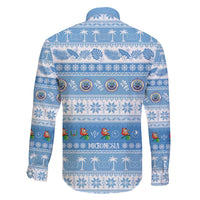 FSM Christmas Family Matching Off The Shoulder Long Sleeve Dress and Hawaiian Shirt Merry Xmas Federated States of Micronesia LT14 - Polynesian Pride