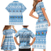 FSM Christmas Family Matching Short Sleeve Bodycon Dress and Hawaiian Shirt Merry Xmas Federated States of Micronesia LT14 - Polynesian Pride