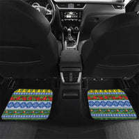 Solomon Islands Christmas Car Mats The Solomons Melanesian Meri Krismas LT14 Set 2pcs - Back Green - Polynesian Pride