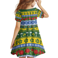 Solomon Islands Christmas Family Matching Long Sleeve Bodycon Dress and Hawaiian Shirt The Solomons Melanesian Meri Krismas LT14 - Polynesian Pride