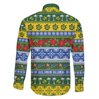 Solomon Islands Christmas Family Matching Long Sleeve Bodycon Dress and Hawaiian Shirt The Solomons Melanesian Meri Krismas LT14 - Polynesian Pride