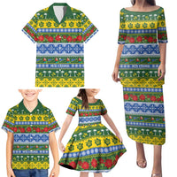 Solomon Islands Christmas Family Matching Puletasi and Hawaiian Shirt The Solomons Melanesian Meri Krismas LT14 - Polynesian Pride