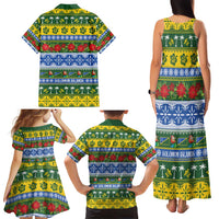 Solomon Islands Christmas Family Matching Tank Maxi Dress and Hawaiian Shirt The Solomons Melanesian Meri Krismas LT14 - Polynesian Pride