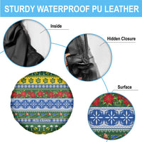 Solomon Islands Christmas Spare Tire Cover The Solomons Melanesian Meri Krismas - Polynesian Pride