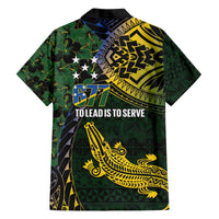 Solomon Islands Family Matching Off The Shoulder Long Sleeve Dress and Hawaiian Shirt 677 Proud Crocodile Melanesian Pattern LT14 - Polynesian Pride