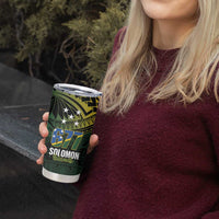 Solomon Islands Tumbler Cup 677 Proud Crocodile Melanesian Pattern - Polynesian Pride