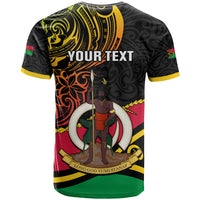 Personalised Vanuatu Unity Day T Shirt 29 November Coat Of Arms With Flag Style LT14 - Polynesian Pride