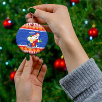 Personalized The Philippines Christmas Ceramic Ornament Pilipinas Parol - Maligayang Pasko!