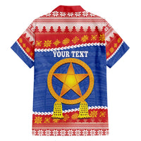 Personalized The Philippines Christmas Family Matching Off Shoulder Maxi Dress and Hawaiian Shirt Pilipinas Parol - Maligayang Pasko! LT14 - Polynesian Pride