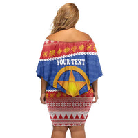Personalized The Philippines Christmas Family Matching Off Shoulder Short Dress and Hawaiian Shirt Pilipinas Parol - Maligayang Pasko! LT14 - Polynesian Pride