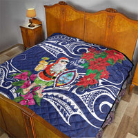 Guam Christmas Quilt Poinsettia With Bougainvillea - Felis Pasgua!