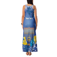 Personalised Hanukkah Jewish Festival Family Matching Tank Maxi Dress and Hawaiian Shirt It's Lit - Polynesian Pattern LT14 - Polynesian Pride