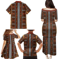 Malo e Lelei Tonga Family Matching Puletasi and Hawaiian Shirt Tongan Ngatu Tapa Cloth LT14 - Polynesian Pride
