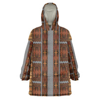 Malo e Lelei Tonga Wearable Blanket Hoodie Tongan Ngatu Tapa Cloth LT14 One Size Orange - Polynesian Pride