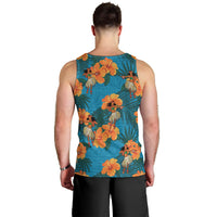 Hawaii Luau Party Men Tank Top Dancing Girl Tropical Flowers LT14 - Polynesian Pride