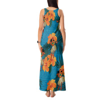 Hawaii Luau Party Tank Maxi Dress Dancing Girl Tropical Flowers LT14 - Polynesian Pride