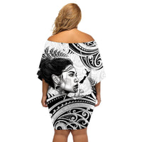 New Zealand Women's Day Off Shoulder Short Dress Aotearoa Kia Whakapumau Te Mana Wahine LT14 - Polynesian Pride
