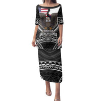Talofa American Samoa Flag Day Family Matching Puletasi and Hawaiian Shirt Bald Eagle Polynesian Tattoo