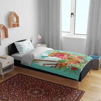 Hawaii Cinco de Mayo Bedding Set Chili Pepper Hula Girl Tropical Vibes