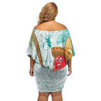 Hawaii Cinco de Mayo Family Matching Off Shoulder Short Dress and Hawaiian Shirt Chili Pepper Hula Girl Tropical Vibes LT14 - Polynesian Pride