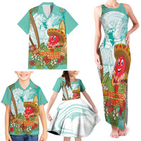 Hawaii Cinco de Mayo Family Matching Tank Maxi Dress and Hawaiian Shirt Chili Pepper Hula Girl Tropical Vibes LT14 - Polynesian Pride
