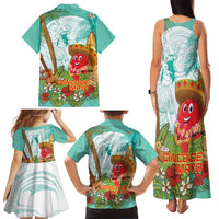 Hawaii Cinco de Mayo Family Matching Tank Maxi Dress and Hawaiian Shirt Chili Pepper Hula Girl Tropical Vibes LT14 - Polynesian Pride