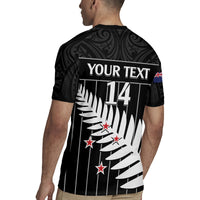 Custom New Zealand Silver Fern Cricket Rugby Jersey Aotearoa Maori Go Black Cap