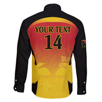Custom Papua New Guinea Cricket Family Matching Short Sleeve Bodycon Dress and Hawaiian Shirt 2024 Go PNG LT14 - Polynesian Pride