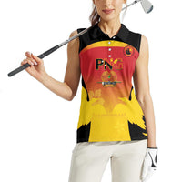 Custom Papua New Guinea Cricket Women Sleeveless Polo Shirt 2024 Go PNG