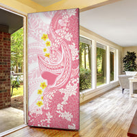 Pink Hawaii Shark Tattoo Door Cover Puakenikeni Lei Plumeria Polynesian Pattern