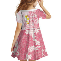 Pink Hawaii Shark Tattoo Family Matching Off Shoulder Short Dress and Hawaiian Shirt Puakenikeni Lei Plumeria Polynesian Pattern LT14 - Polynesian Pride