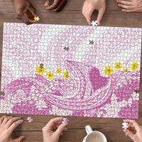 Purple Hawaii Shark Tattoo Puzzle Puakenikeni Lei Plumeria Polynesian Pattern LT14 - Polynesian Pride