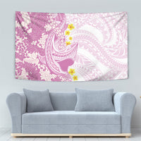 Purple Hawaii Shark Tattoo Tapestry Puakenikeni Lei Plumeria Polynesian Pattern