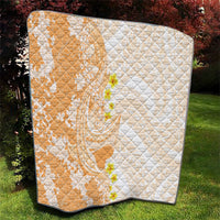 Orange Hawaii Shark Tattoo Quilt Puakenikeni Lei Plumeria Polynesian Pattern