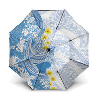 Blue Hawaii Shark Tattoo Umbrella Puakenikeni Lei Plumeria Polynesian Pattern