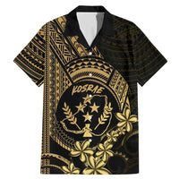 Gold Kosrae Liberation Day Family Matching Mermaid Dress and Hawaiian Shirt September 8 Polynesian Tattoo LT14 Dad's Shirt - Short Sleeve Gold - Polynesian Pride
