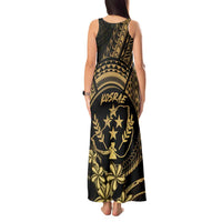 Gold Kosrae Liberation Day Tank Maxi Dress September 8 Polynesian Tattoo LT14 - Polynesian Pride