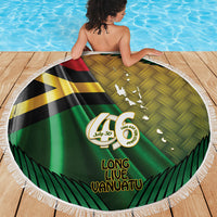 Long Live Vanuatu Independence Day Beach Blanket 46th Anniversary Woven Pattern LT14 - Polynesian Pride