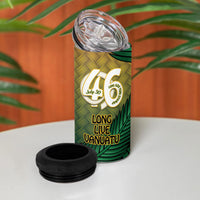 Personalised Long Live Vanuatu Independence Day 4 in 1 Can Cooler Tumbler 46th Anniversary Woven Pattern LT14 - Polynesian Pride